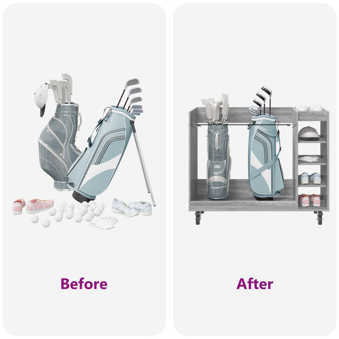 Armadio per Golf con ruota Grigio Sonoma 65 x 45 x 98 cm 899476