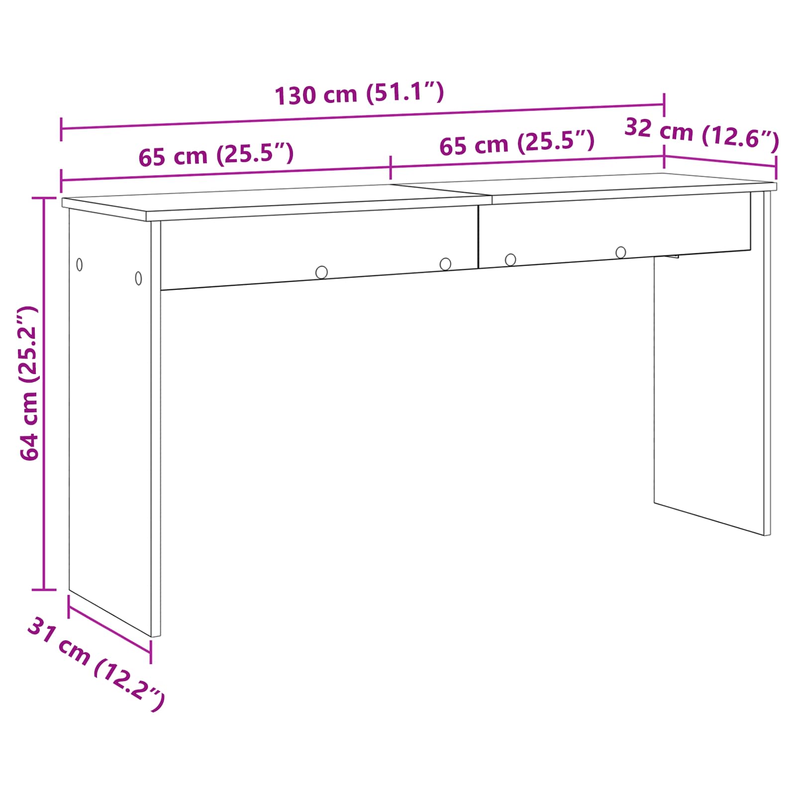 Supporto per Tastiera Grigio Sonoma 130 x 32 x 64 cm 899484