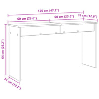 Supporto per Tastiera Grigio Sonoma 120 x 32 x 64 cm 899492