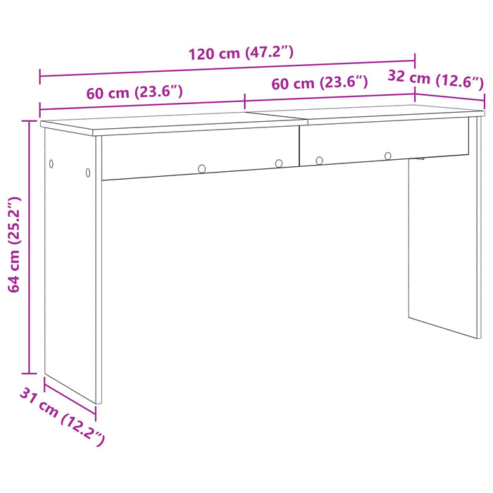 Supporto per Tastiera Grigio Sonoma 120 x 32 x 64 cm 899492