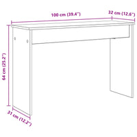 Supporto per Tastiera Grigio cemento 100 x 32 x 64 cm 899498
