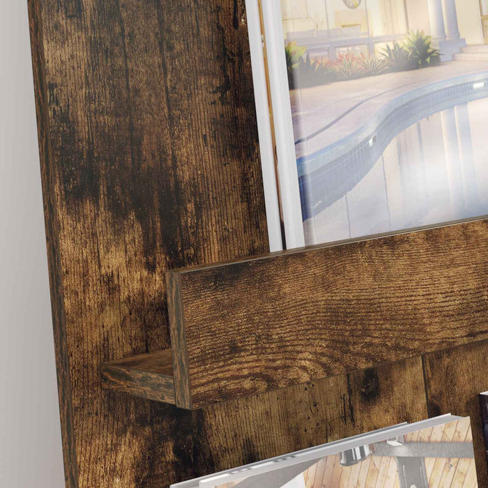 Scaffale per riviste Rovere fumé 51 x 11 x 102 cm 899507