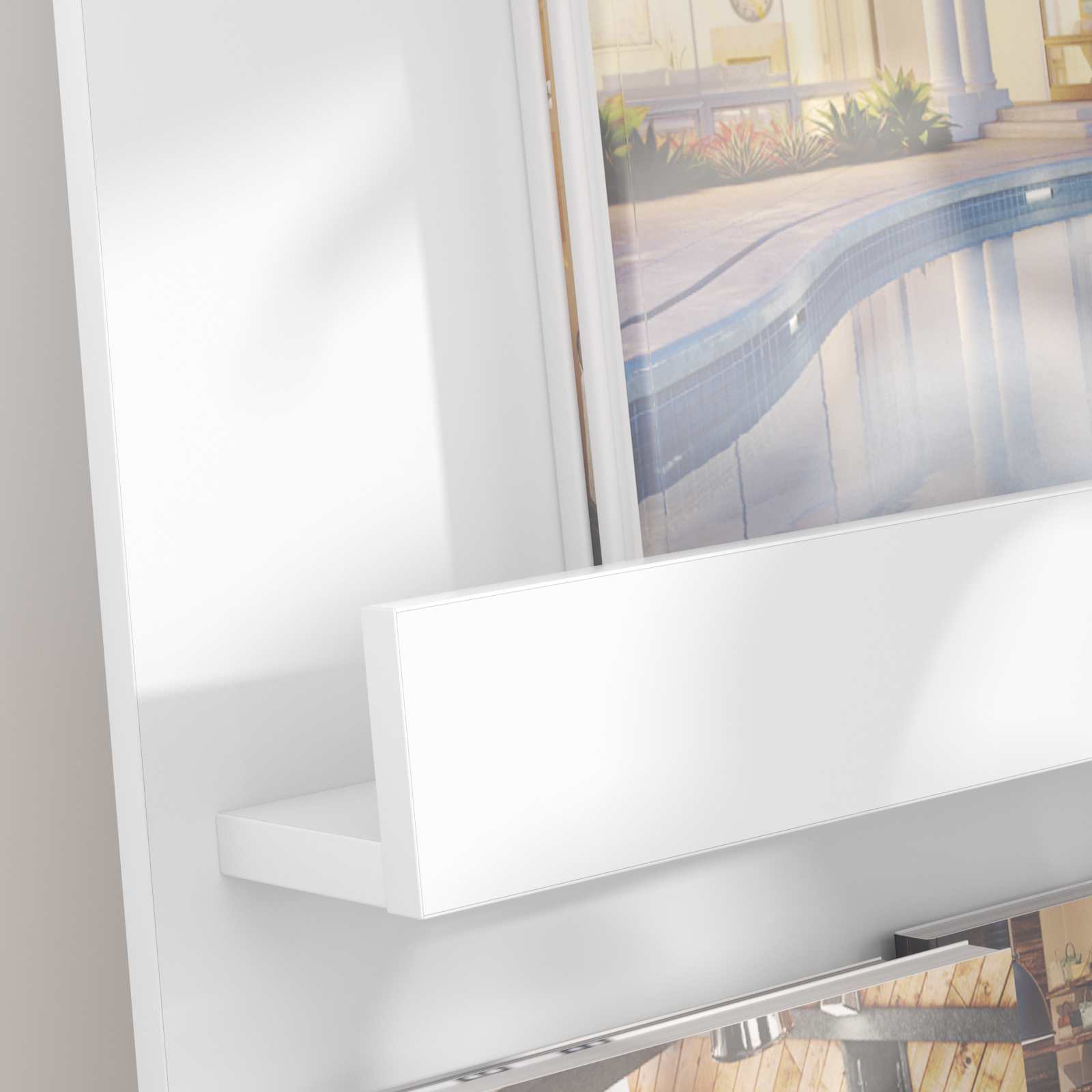 Scaffale per riviste Bianco 51 x 11 x 102 cm Legno multistrato 899511