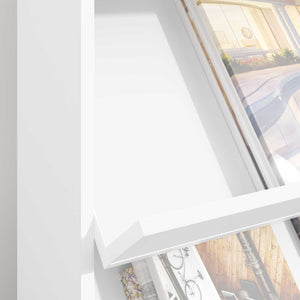 Scaffale per riviste Bianco 70 x 41 x 156 cm Legno multistrato 899519