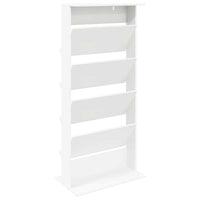 Scaffale per riviste Bianco 70 x 41 x 156 cm Legno multistrato 899519