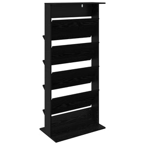 Scaffale per riviste Rovere Nero 70 x 41 x 156 cm 899520