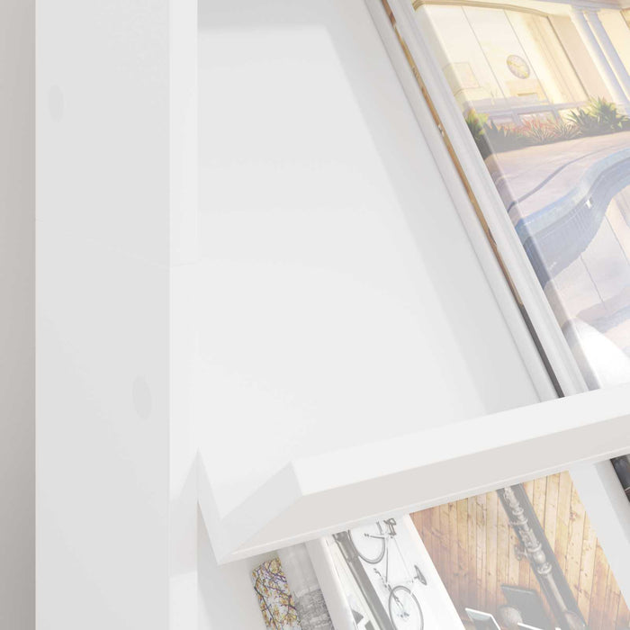 Scaffale per riviste Bianco 70 x 41 x 126 cm Legno multistrato 899527