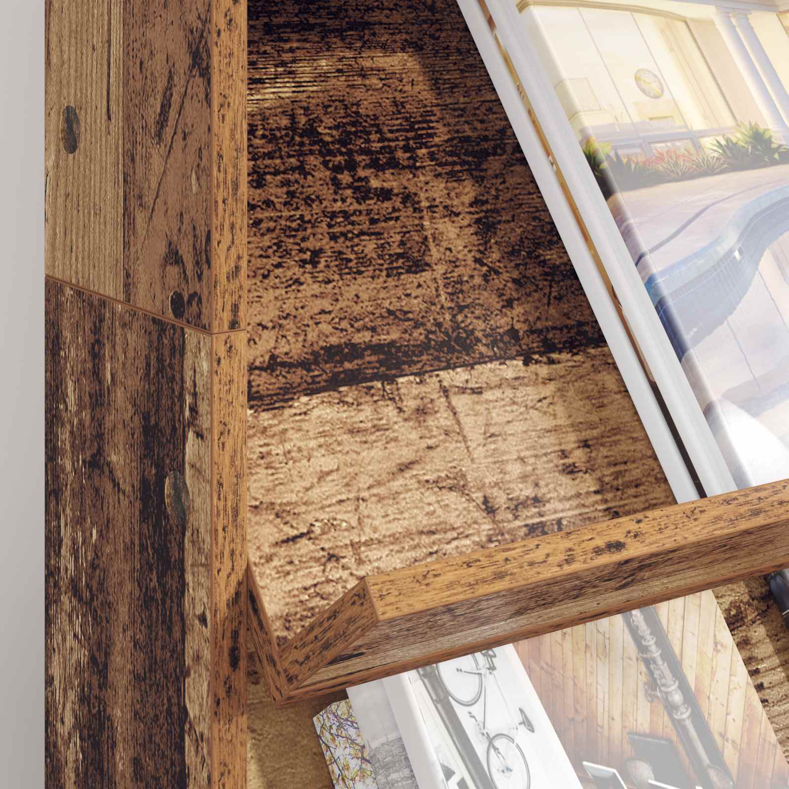 Scaffale per riviste Legno vecchio 70 x 41 x 126 cm 899533