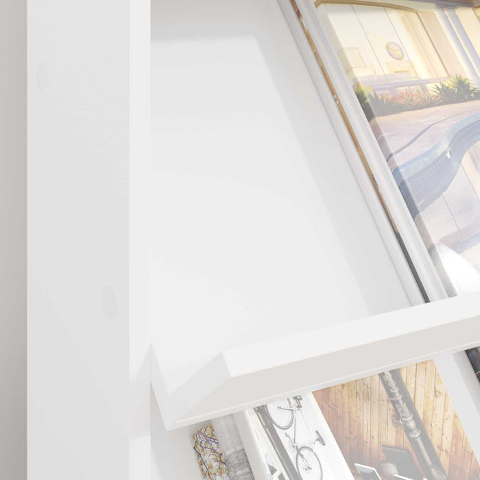 Scaffale per riviste Bianco 70 x 41 x 96 cm Legno multistrato 899535