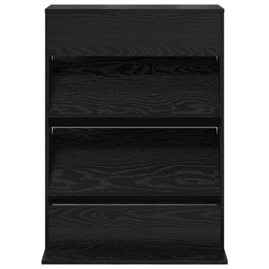 Scaffale per riviste Rovere Nero 70 x 41 x 96 cm 899536