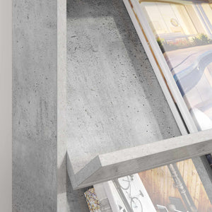 Scaffale per riviste Grigio cemento 70 x 41 x 96 cm 899538