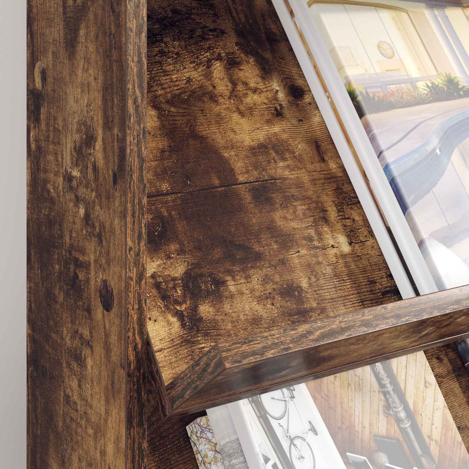 Scaffale per riviste Rovere fumé 70 x 41 x 96 cm 899539