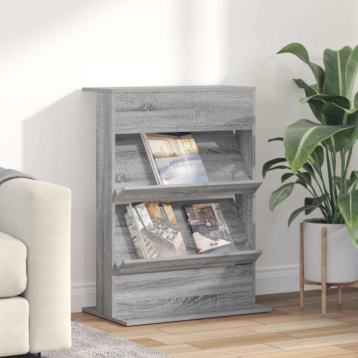 Scaffale per riviste Grigio Sonoma 70 x 41 x 96 cm 899540