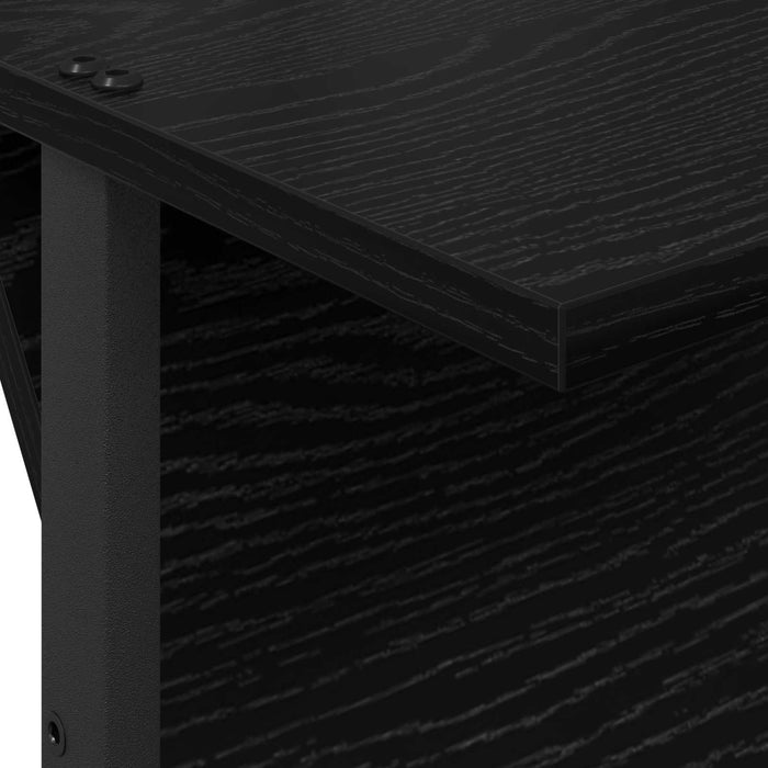 Scaffale per riviste Rovere Nero 68 x 40 x 123.5 cm 899543