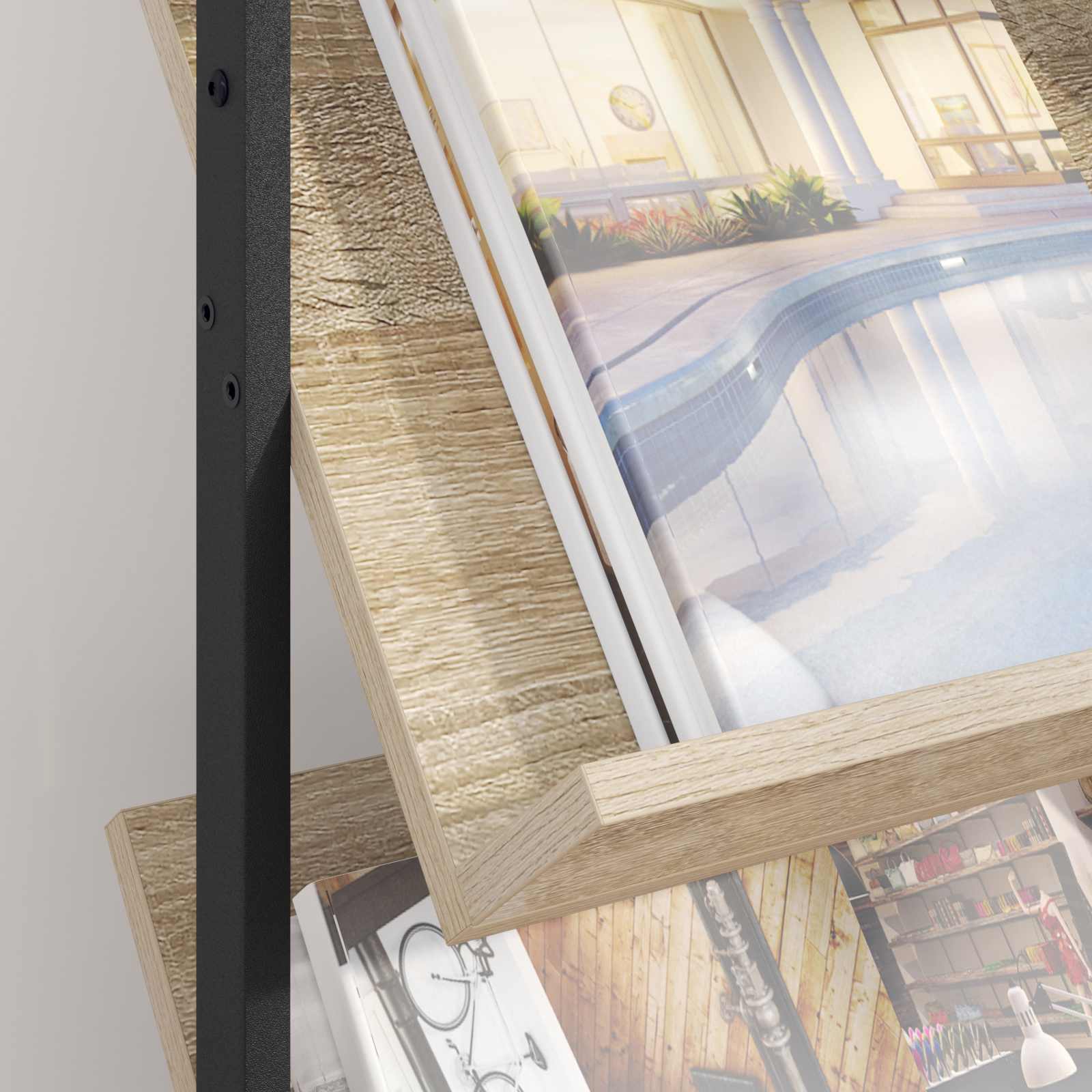 Scaffale per riviste Rovere Sonoma 68 x 40 x 123.5 cm 899544