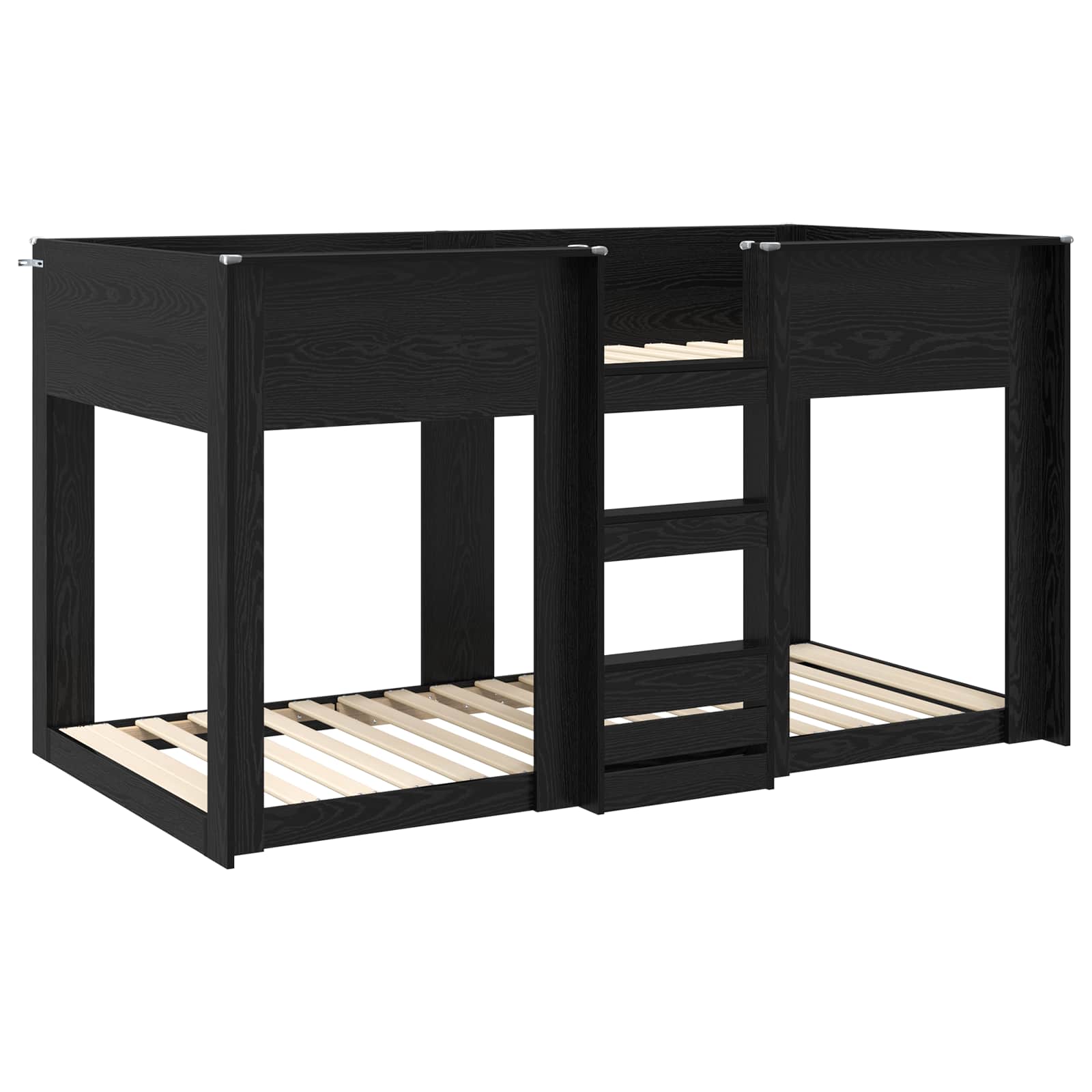 Letto a Castello per Bambini Rovere Nero 90 x 190 cm 3410396