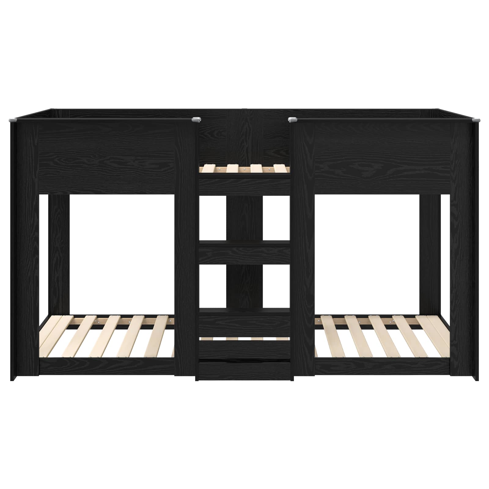 Letto a Castello per Bambini Rovere Nero 90 x 190 cm 3410396