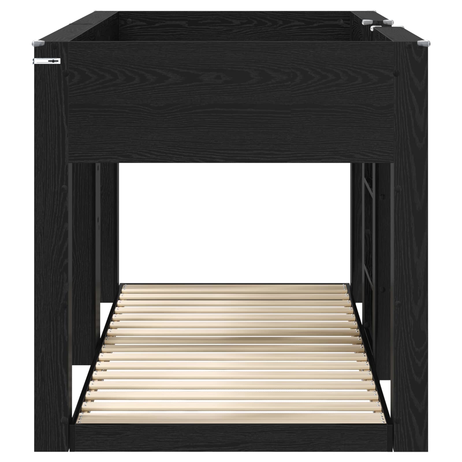 Letto a Castello per Bambini Rovere Nero 90 x 190 cm 3410396