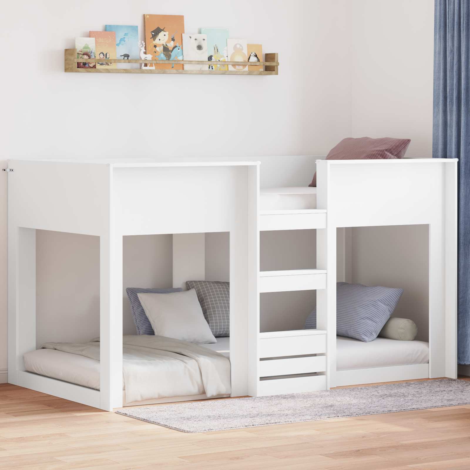 Letto a Castello per Bambini Bianco 90 x 200 cm 3410411