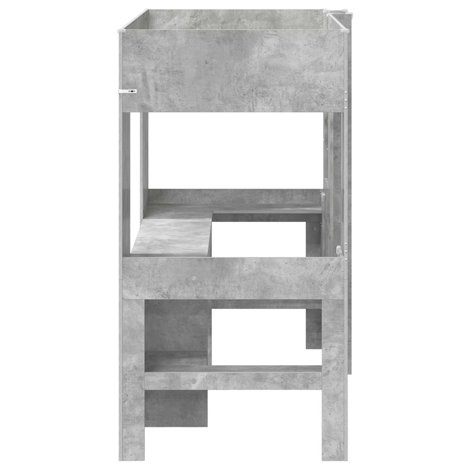 Struttura letto a castello con scrivania Grigio cemento 3410454