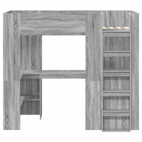 Struttura letto a castello con scrivania Grigio Sonoma 3410464