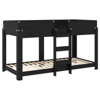 Letto a Castello per Bambini Rovere Nero 100 x 200 cm 3410508
