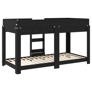 Letto a Castello per Bambini Rovere Nero 100 x 200 cm 3410508