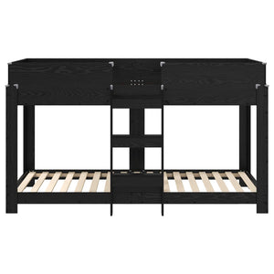 Letto a Castello per Bambini Rovere Nero 100 x 200 cm 3410508