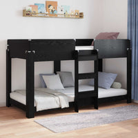 Letto a Castello per Bambini Rovere Nero 100 x 200 cm 3410516