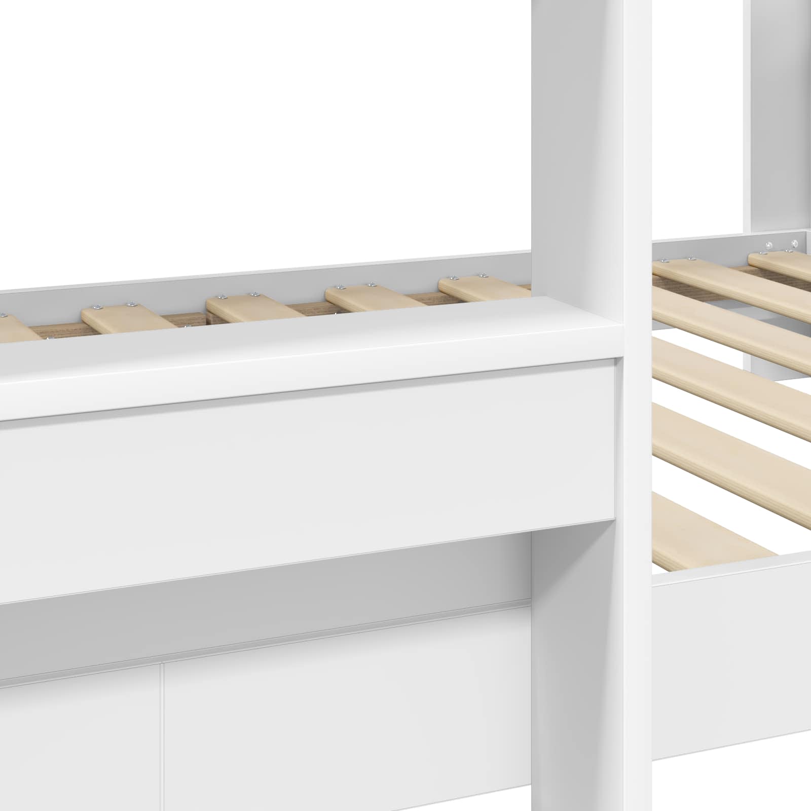 Letto a Castello per Bambini con materasso Bianco 100 x 190 cm 3410531