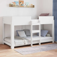 Letto a Castello per Bambini con materasso Bianco 100 x 190 cm 3410531