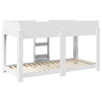 Letto a Castello per Bambini con materasso Bianco 100 x 190 cm 3410531