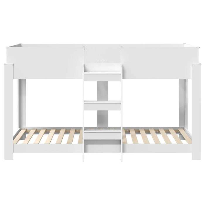 Letto a Castello per Bambini con materasso Bianco 100 x 190 cm 3410531