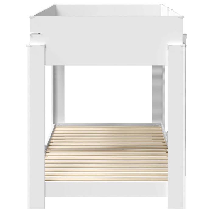 Letto a Castello per Bambini con materasso Bianco 100 x 190 cm 3410531
