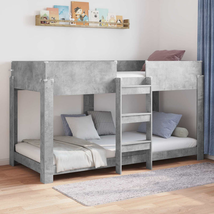 Letto a Castello per Bambini Grigio cemento 100 x 190 cm 3410534