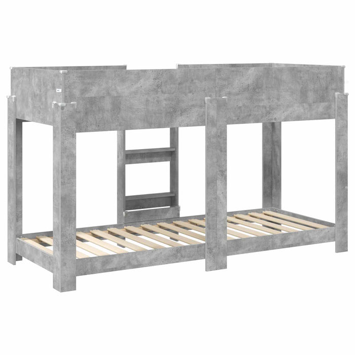 Letto a Castello per Bambini Grigio cemento 80 x 190 cm 3410542