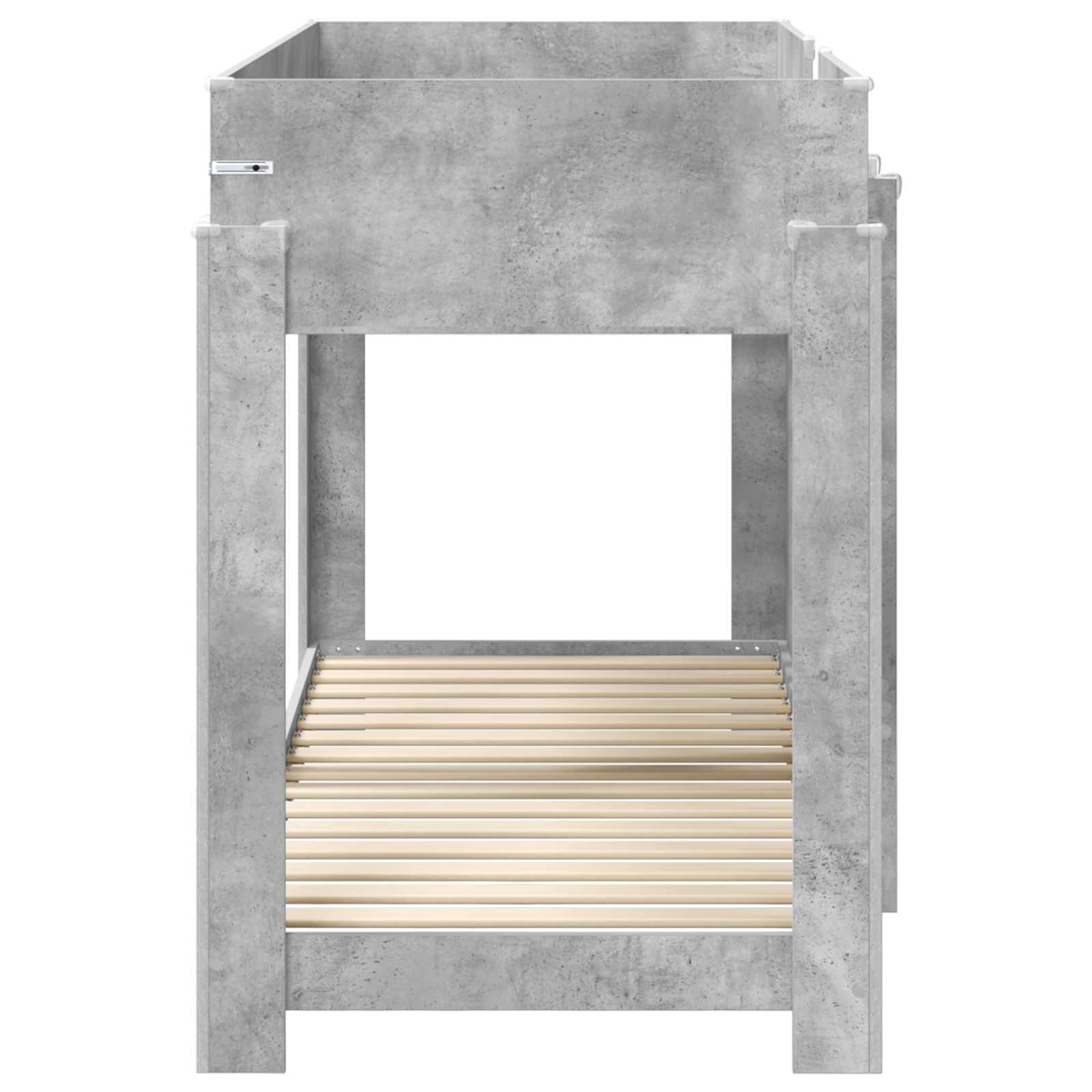 Letto a Castello per Bambini Grigio cemento 80 x 190 cm 3410542