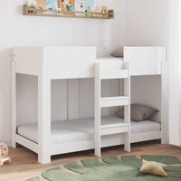 Letto a Castello per Bambini con materasso Bianco 90 x 160 cm 3410547