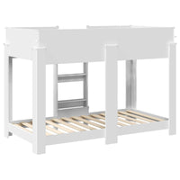 Letto a Castello per Bambini con materasso Bianco 90 x 160 cm 3410547