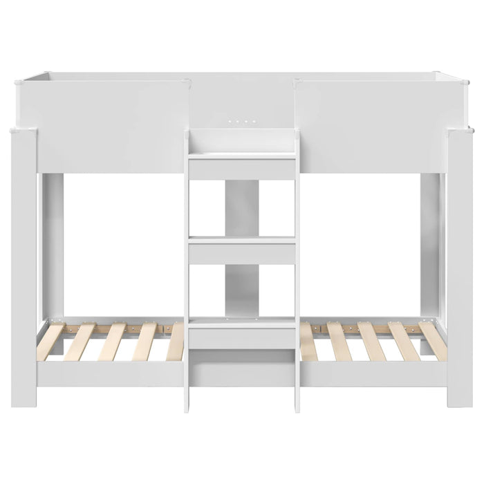 Letto a Castello per Bambini con materasso Bianco 90 x 160 cm 3410547
