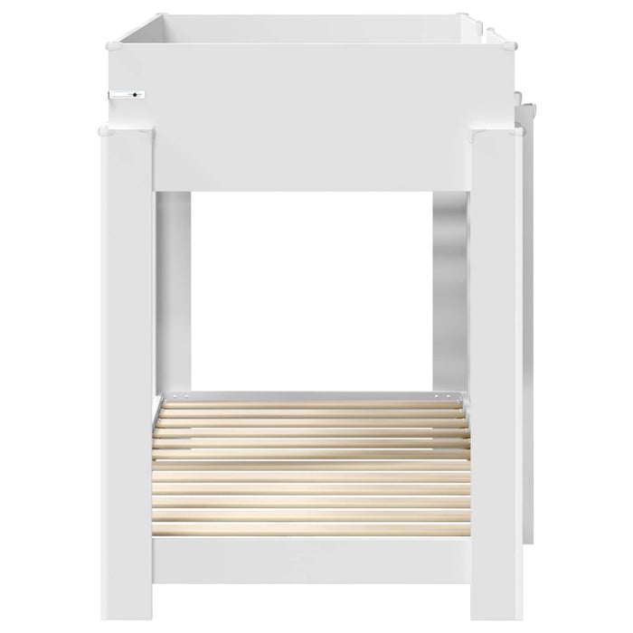 Letto a Castello per Bambini con materasso Bianco 90 x 160 cm 3410547