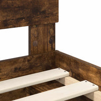 Struttura del letto Rovere fumé 200 x 200 cm Pino massello 3409313