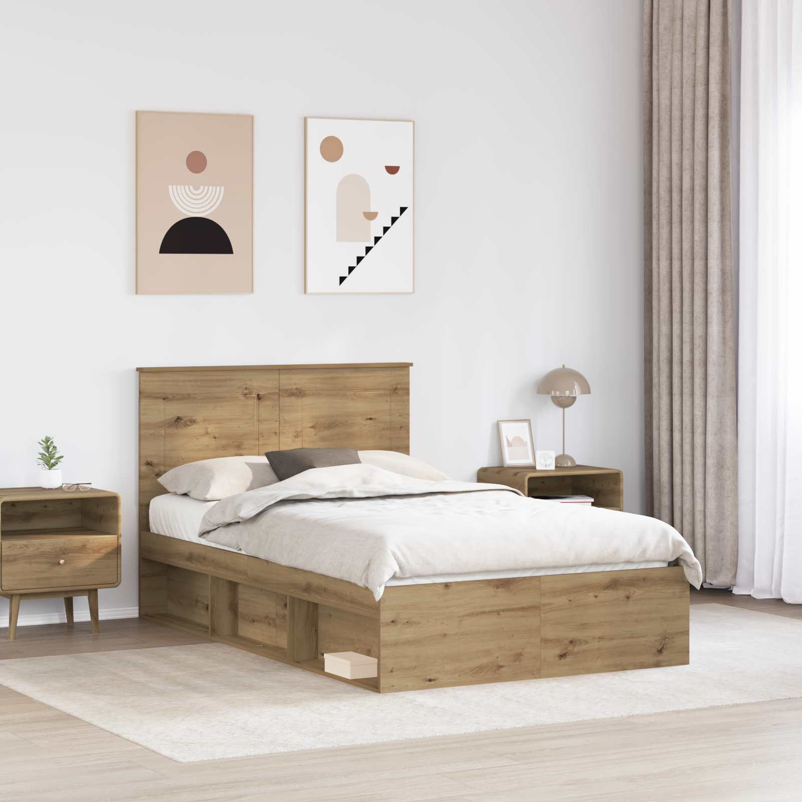 Struttura del letto Rovere Artigianale 120 x 200 cm 3409389