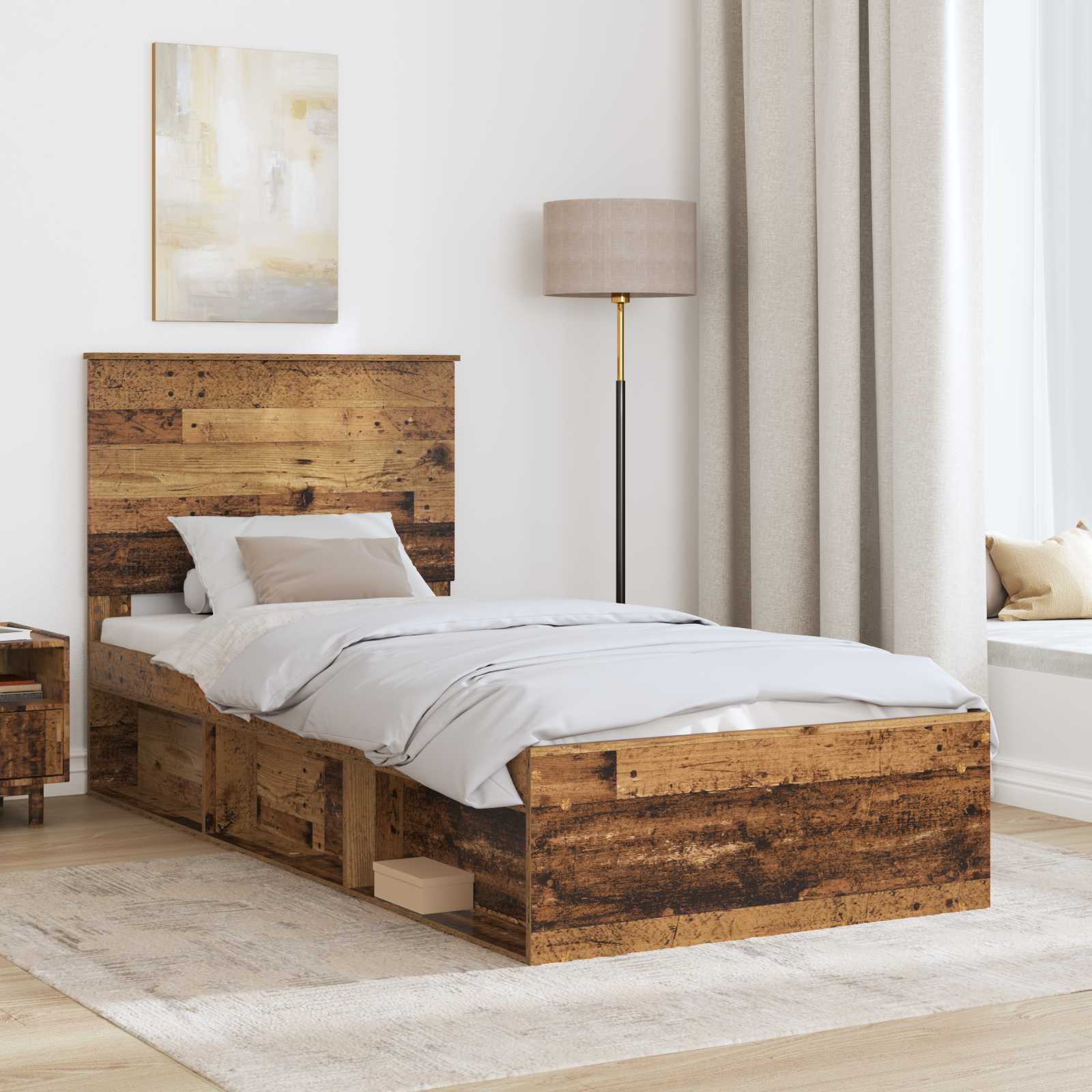 Struttura del letto Legno vecchio 90 x 200 cm Pino massello 3409415