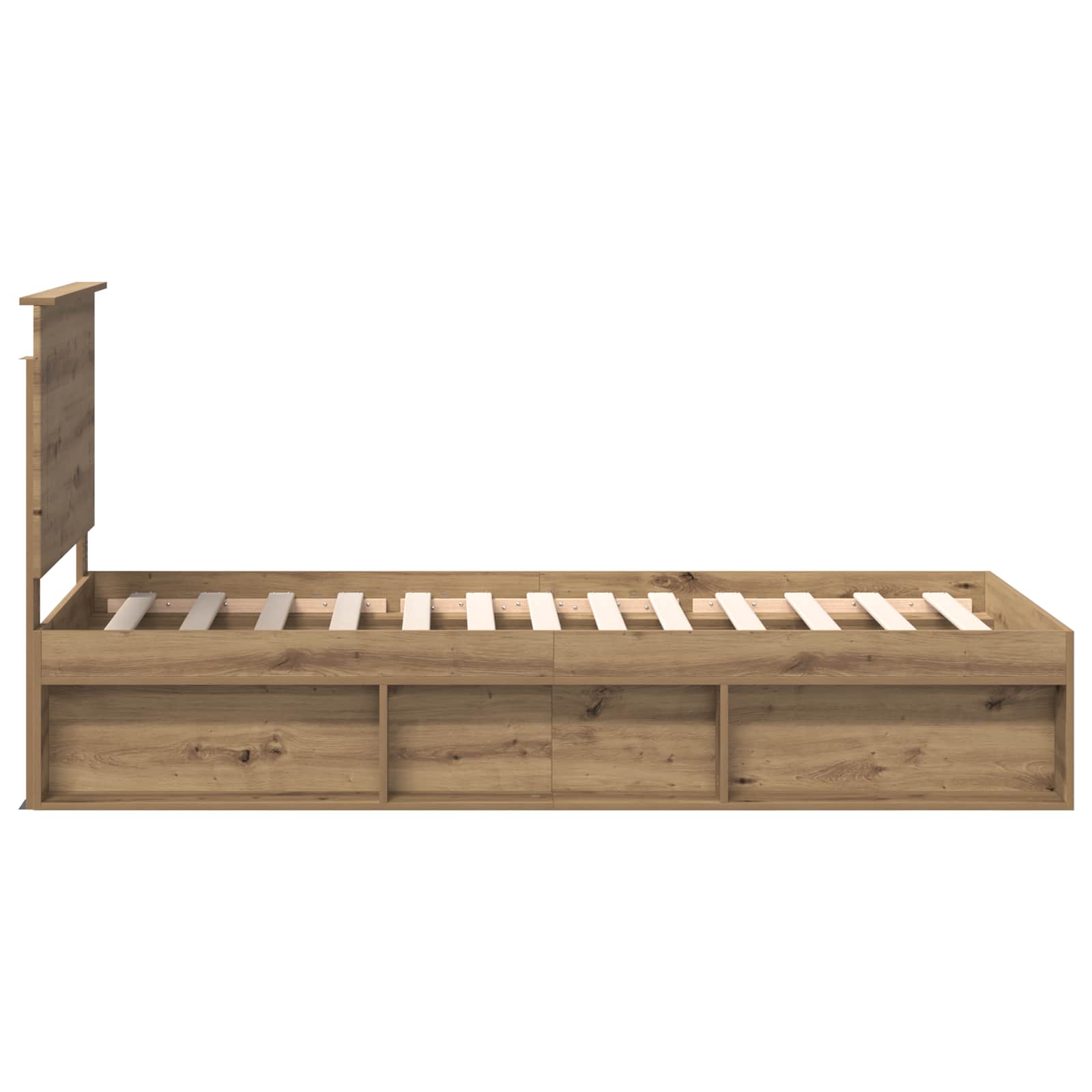 Struttura del letto con testiera-Giroletto con Testiera Rovere Artigianale 90 x 200 cm 960060