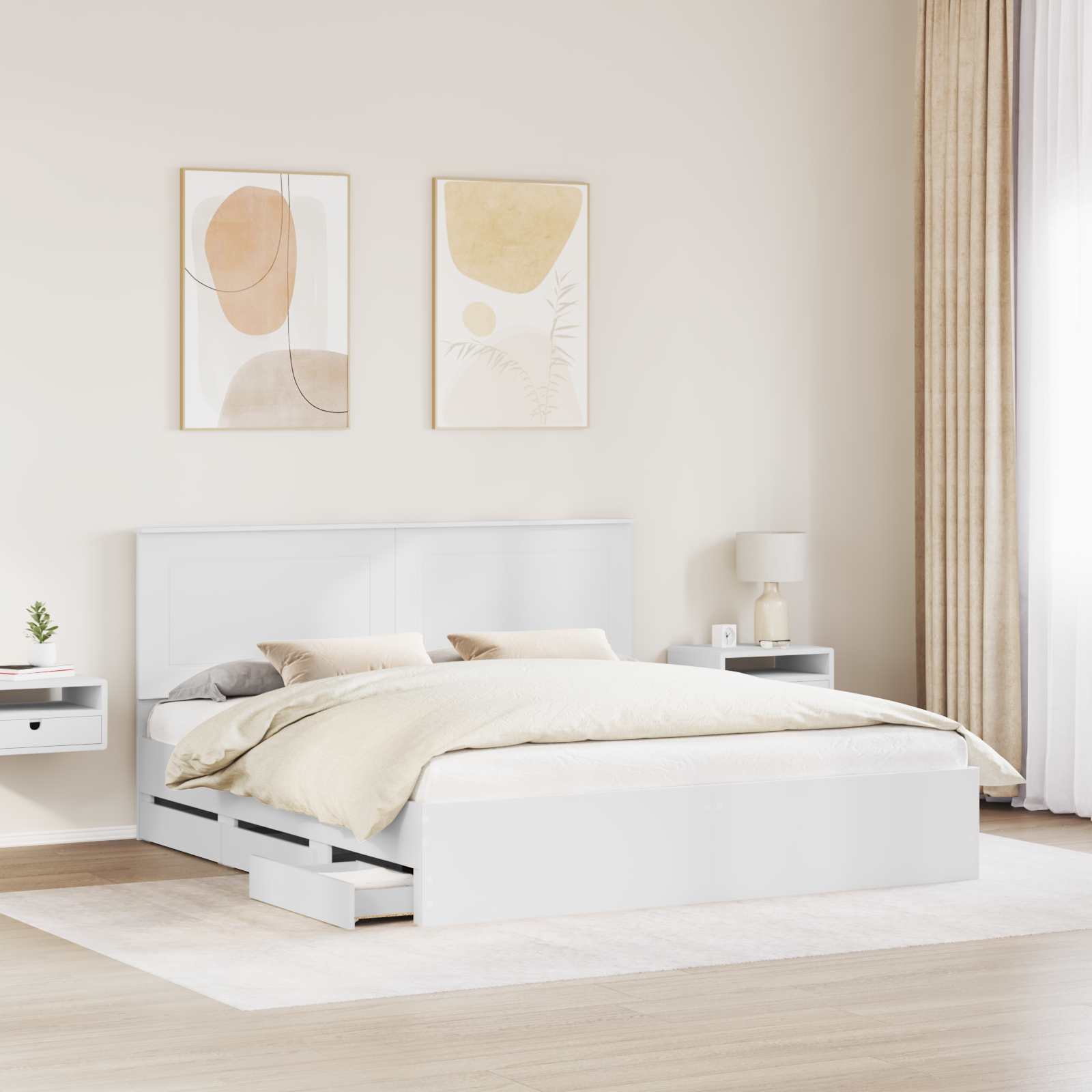 Struttura del letto Bianco 180 x 200 cm Legno Ingegnerizzato 3409433