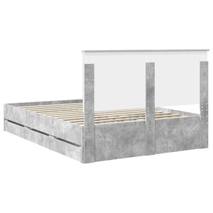 Struttura del letto con cassetto Grigio cemento 160 x 200 cm 3409443