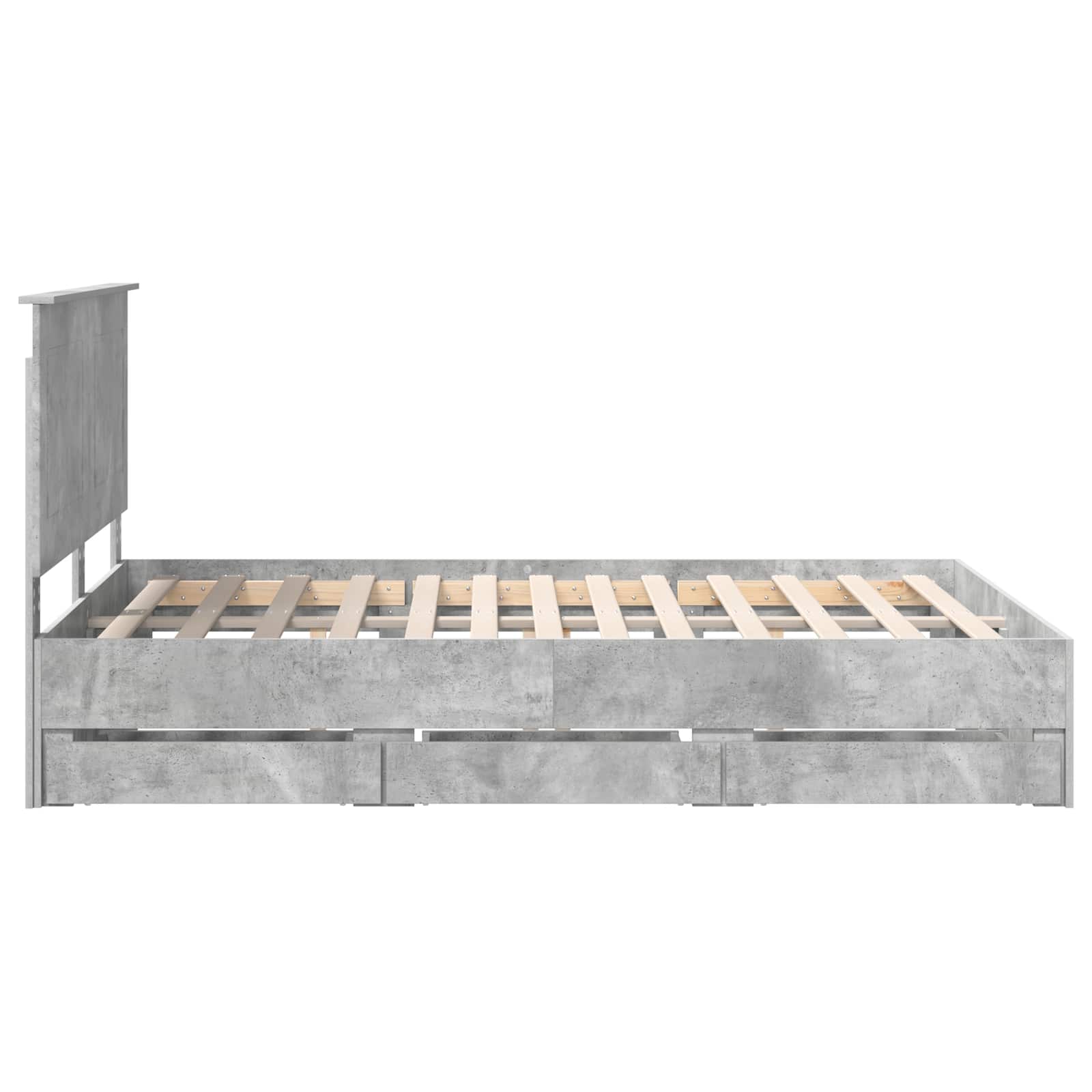 Struttura del letto con cassetto Grigio cemento 160 x 200 cm 3409443