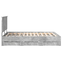Struttura del letto con cassetto Grigio cemento 150 x 200 cm 3409450