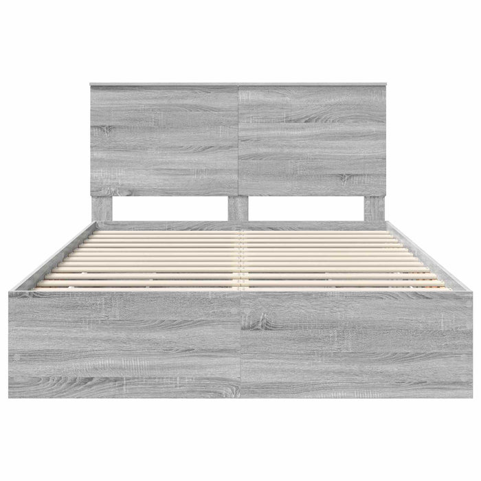 Struttura del letto con cassetto Grigio Sonoma 150 x 200 cm 3409452